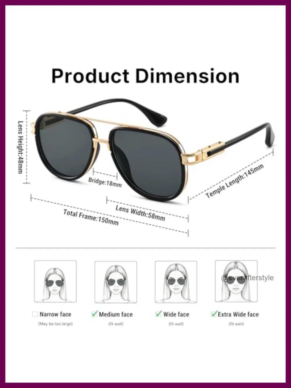 Oversized Aviator Sunglasses Metal Vintage Fashion Gradient Shades UV400